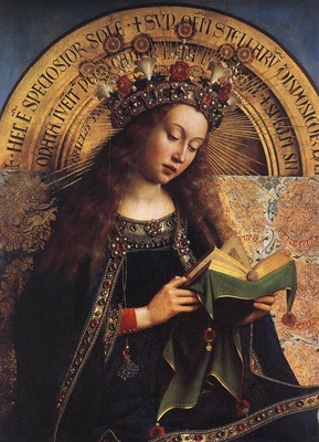 Eyck Jan van The Ghent Altarpiece Virgin Mary detail