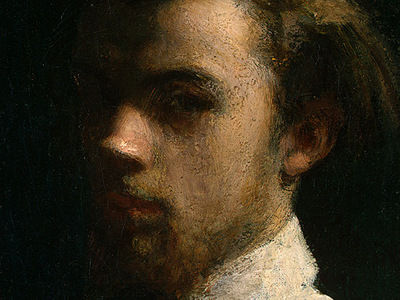 Fantin Latour Self Portrait 1858 detail1