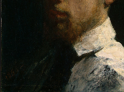 Fantin Latour Self Portrait 1858 detail2