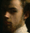 Fantin Latour Self Portrait 1858 detail1