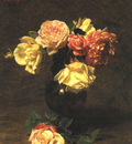 Fantin Latour White and Pink Roses