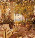 Fisher Horace A Peasant Girl On A Sunlit Veranda