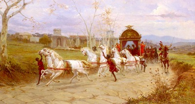 Forti Eduardo Hadrians Departure From The Villa At Tivoli