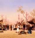 Frere, Charles Theodore A Marketplace in Cairo end
