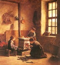 Frere Pierre Edouard Lighting The Stove