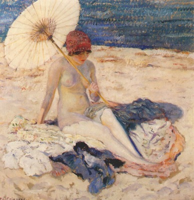 frieseke nude on beach c1915