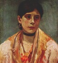 fujishima takeji, ciociara flower girl of ciociaria, italy 1908