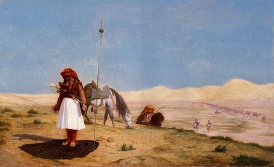Gerome Jean Leon Prayer in the Desert
