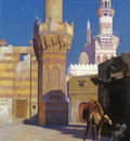 Gerome Jean Leon French 1824 to 1904 Une Journee Chaud Au Caire Devant La Mosquee O C 65 4 by