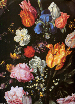 Gheijn de Jacques II Flowers in vase detail Sun