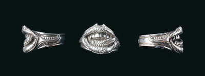Giger 6 E L P  LIP RING sterling silver 1 5cm height
