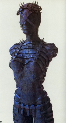 H R Giger 1994 FEMALE TORSO aluminium, bronze colored 104x44x35cm No WA72
