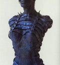 H R Giger 1994 FEMALE TORSO aluminium, bronze colored 104x44x35cm No WA72