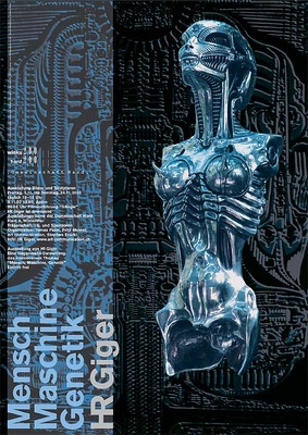 poster man machine genetics exhibitioin laser print 120x90cm