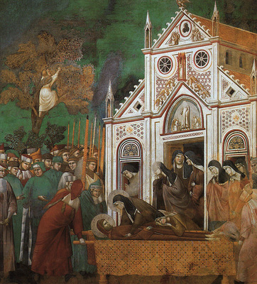 Giotto Legend of St Francis [23] St Francis Mourned by St Clare