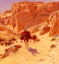 Giradet Eugene Alexis Caravan In The Desert