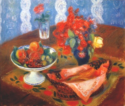 glackens still life with roses and fruit c1924