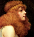 Godward John William An Auburn Beauty
