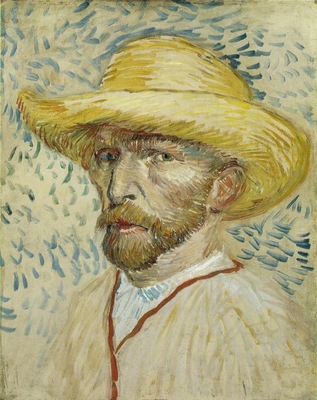 Van Gogh Self Portrait with Straw Hat