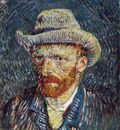 van Gogh Self portrait with felt hat, 1887 88, 44x37 5 cm, R