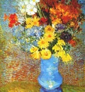 van gogh vase with daisies and anemones