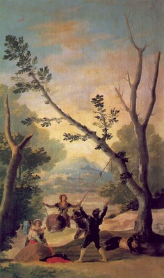 Goya The swing, 1787, 169x100 cm, Duke of Montellano Collect