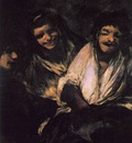 Goya Two Young People Laughing at a Man, 1820 23, 125x66 cm,