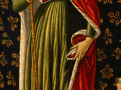 gozzoli saint ursula with angels and donor, 1455, 47x28 6