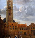 Grasdorp Jan Tower of Grote Kerk in Zwolle Sun