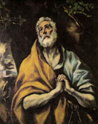El Greco The Repentant Peter ca 1600, 93 6x75 2 cm The Phill