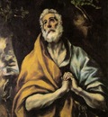 El Greco The Repentant Peter ca 1600, 93 6x75 2 cm The Phill