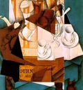 Gris Breakfast, 1914, Papier colle, crayon, and oil on canva