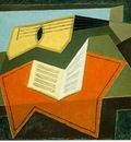 Gris Guitar and music paper, 1926 27, 65x81 cm, Saidenberg G