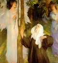 Ang20017 The Cloister or The World Arthur Hacker sqs