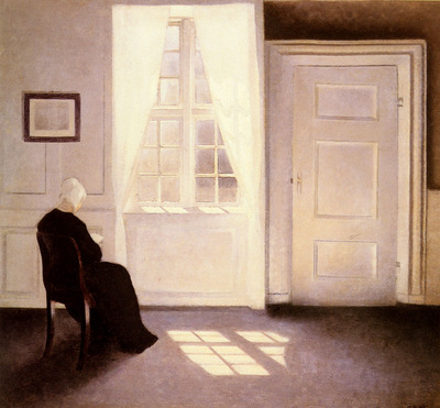 Hammershoi Vilhelm A Woman Reading By A Window