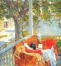 hassam couch on the porch, cos cob