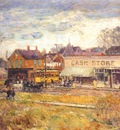 hassam end of the trolley line, oak park, illinois