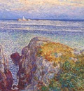 hassam white island light isles of shoals at sundown