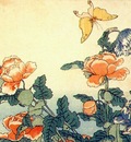 hokusai poppies and yellow butterfly 1833