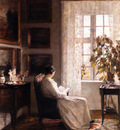 Carl Holose Reading in the Morning Light
