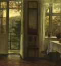 Holsoe Carl Vilhelm Danish 1863 to 1935 At The Window O C 82 by 90 1 cm