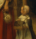 hooch,de woman and child in a courtyard, 1658 1660, detalj
