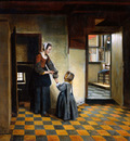 Hooch de Pieter Woman and child Sun