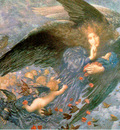 Ang20011 Night With Her Train of Stars Edward Robert Hughes sqs