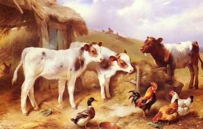 Hunt Walter Calves Chicken And A Duck
