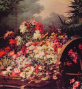 A cart of flowers
