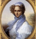 KINSOEN Francois Joseph Presumed Portrait Of Miss Kinsoen