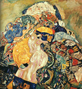 Klimt Baby, 1917 18, unfinished, oil on canvas, private coll
