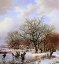 Koekoek Cornelis Barend A winterlandscape Sun