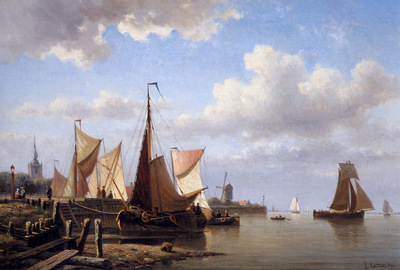 Koster Everhardus Ships at the quai of Overschie Sun